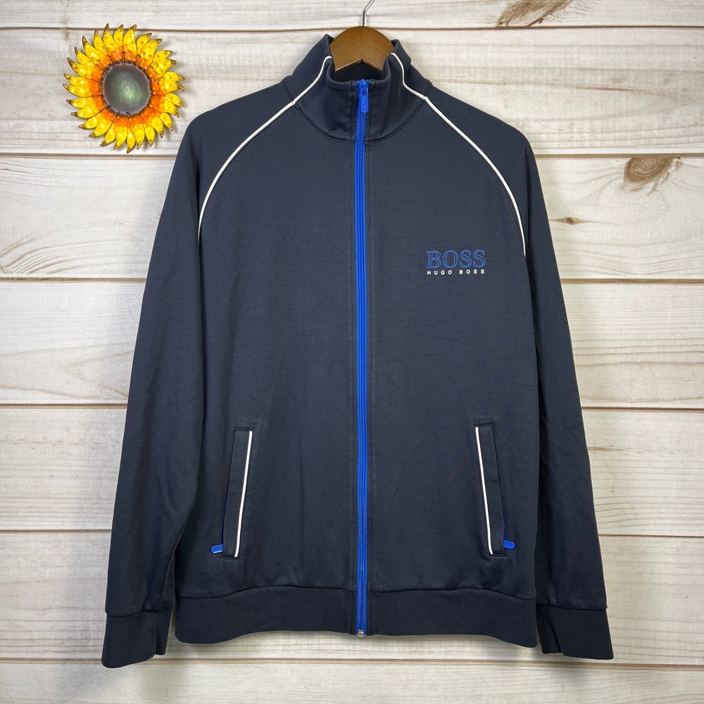 BOSS‎ Hugo Boss Men's Track Jacket Full Zip Navy L sweatshirt